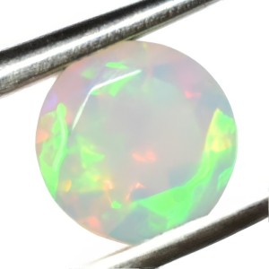 opal alb rotund pentru inel