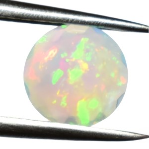 opal alb rotund pentru bijuterii