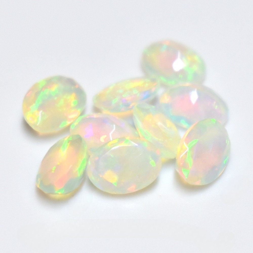 oval white opal for jewelry
