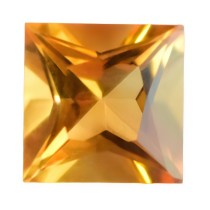 square yellow citrine for ring