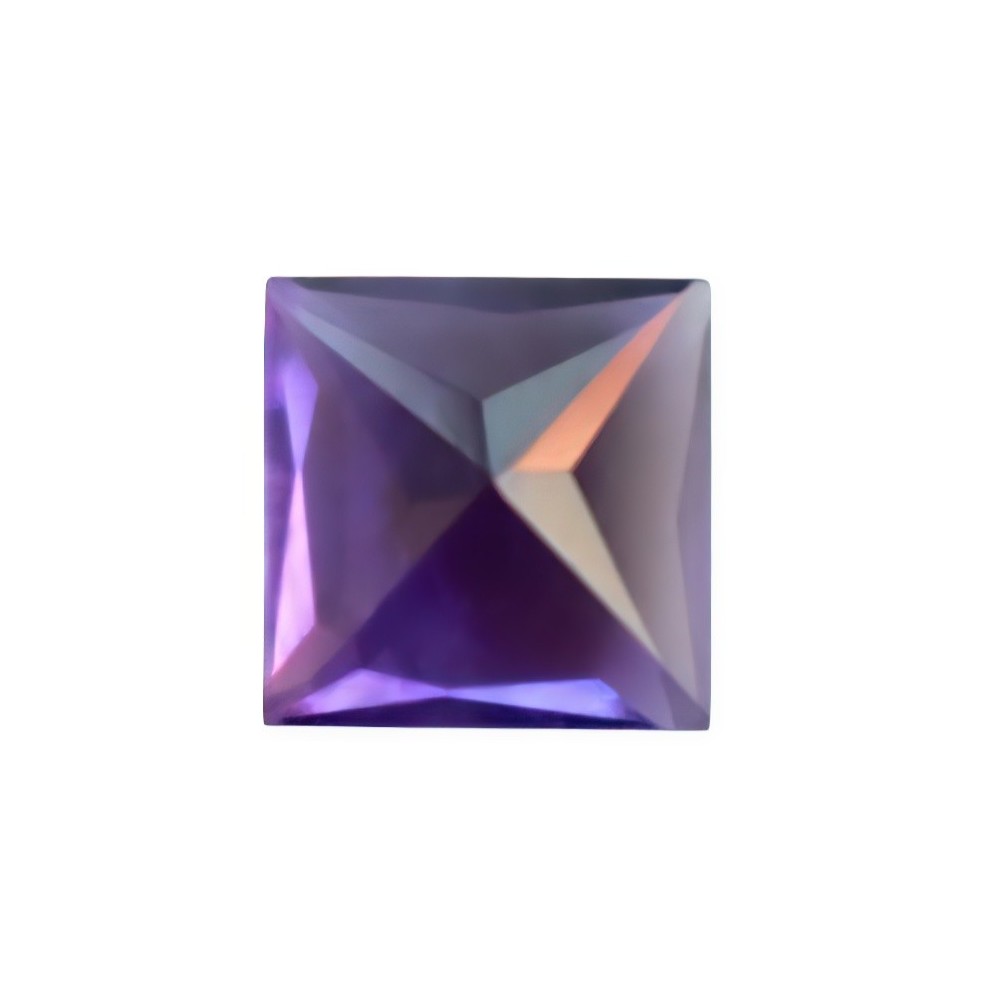 African amethyst semiprecious gemstones purple square for jewelry