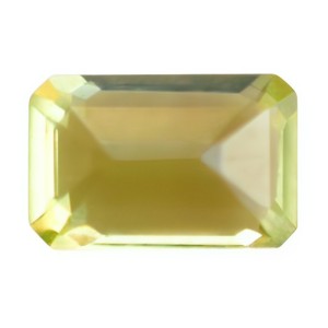light green rectangular peridot semi-precious stones for rings or earrings