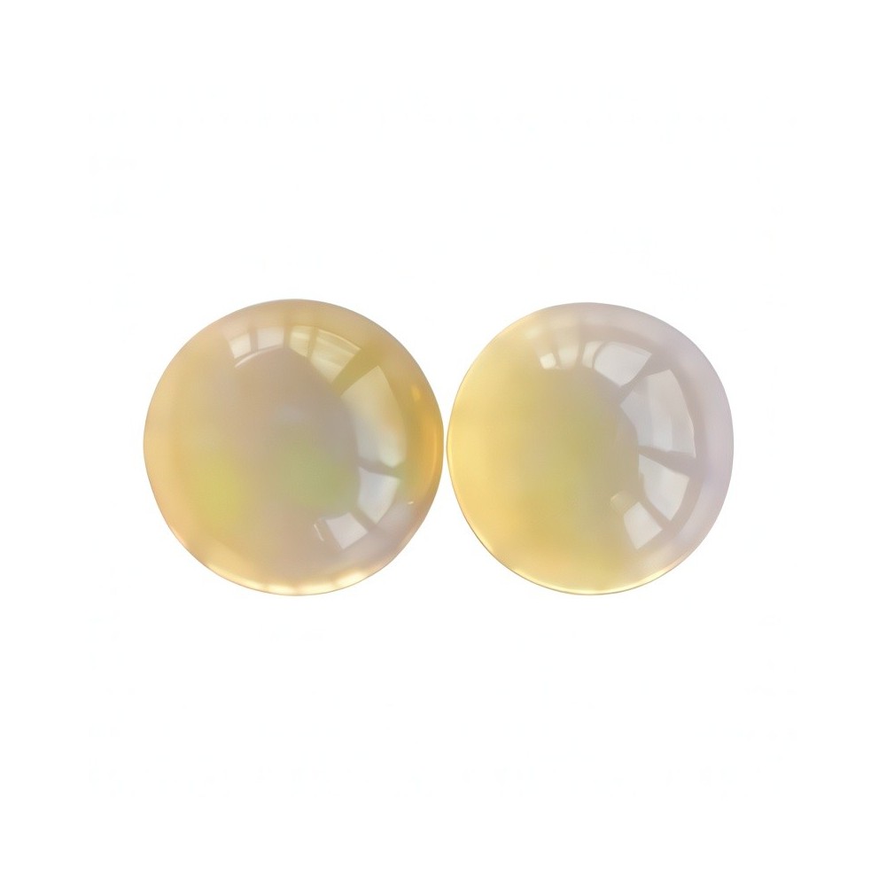 light yellow opal round cabochon cabochon