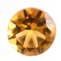Round yellow citrine