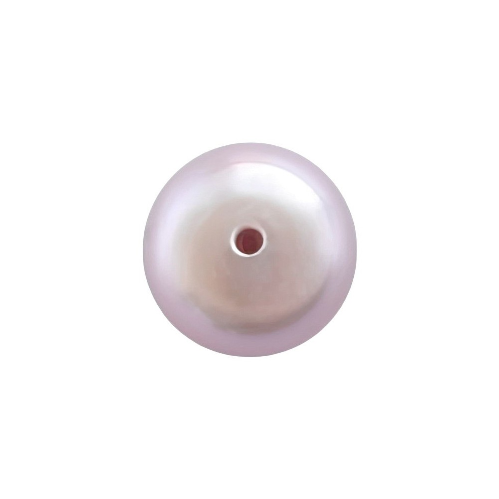 Natural pink semi-drilled pearl for jewelry