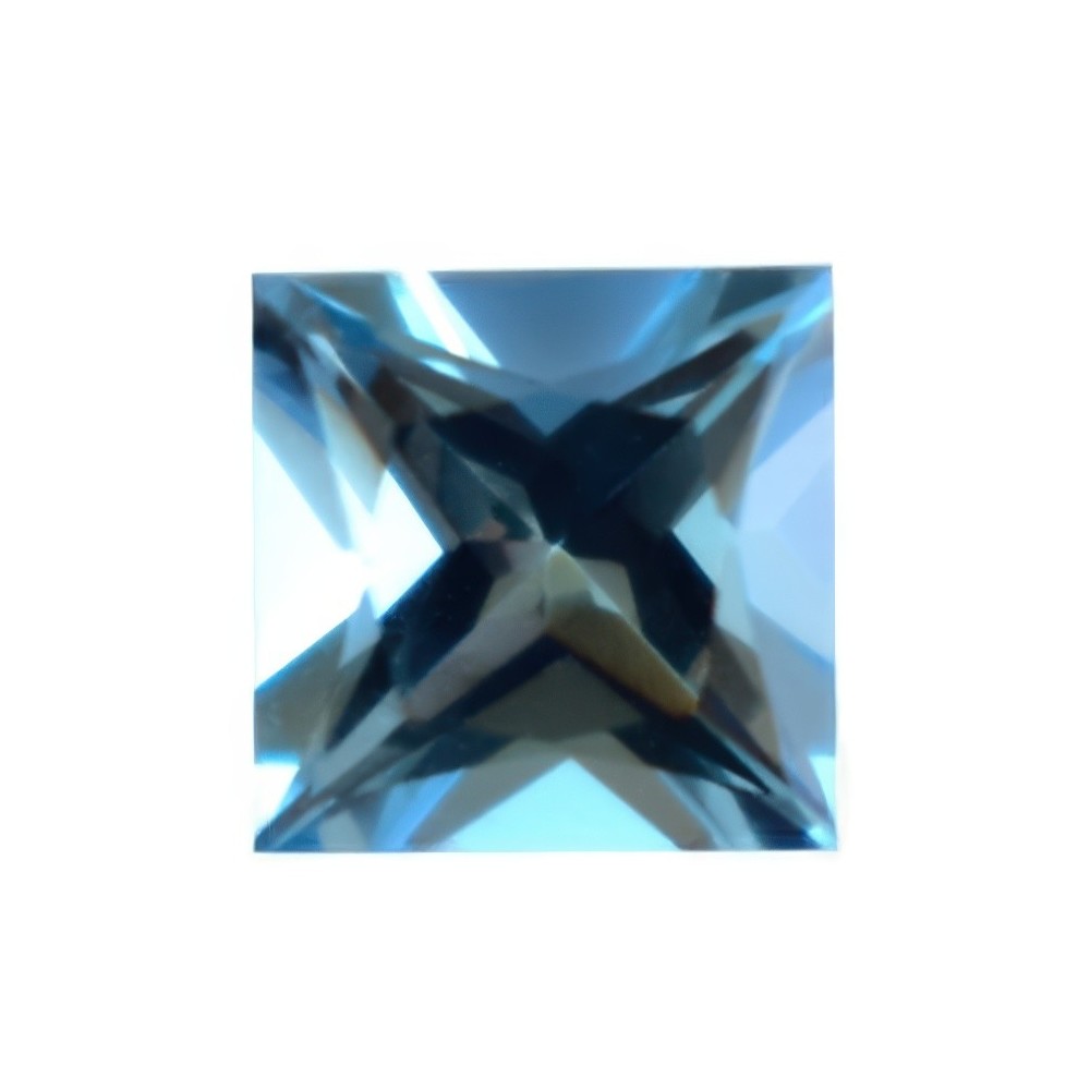 Blue swiss square topaz
