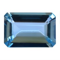 Rectangle blue topaz