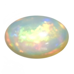 Opal Alb-Galben oval nemontat