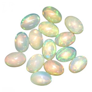 Opal Alb-Galben oval nemontat